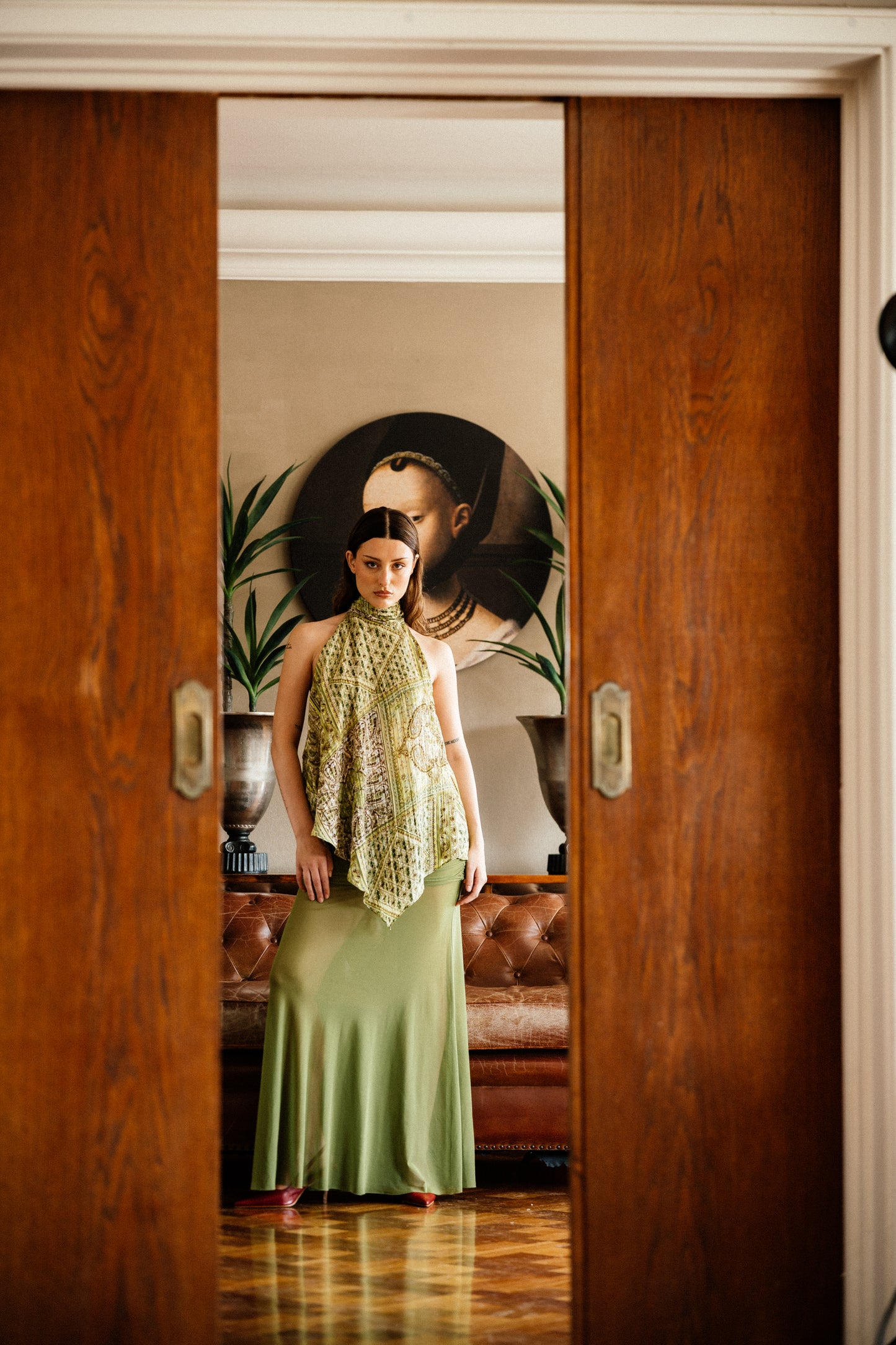 Falda Jupe Pistache.