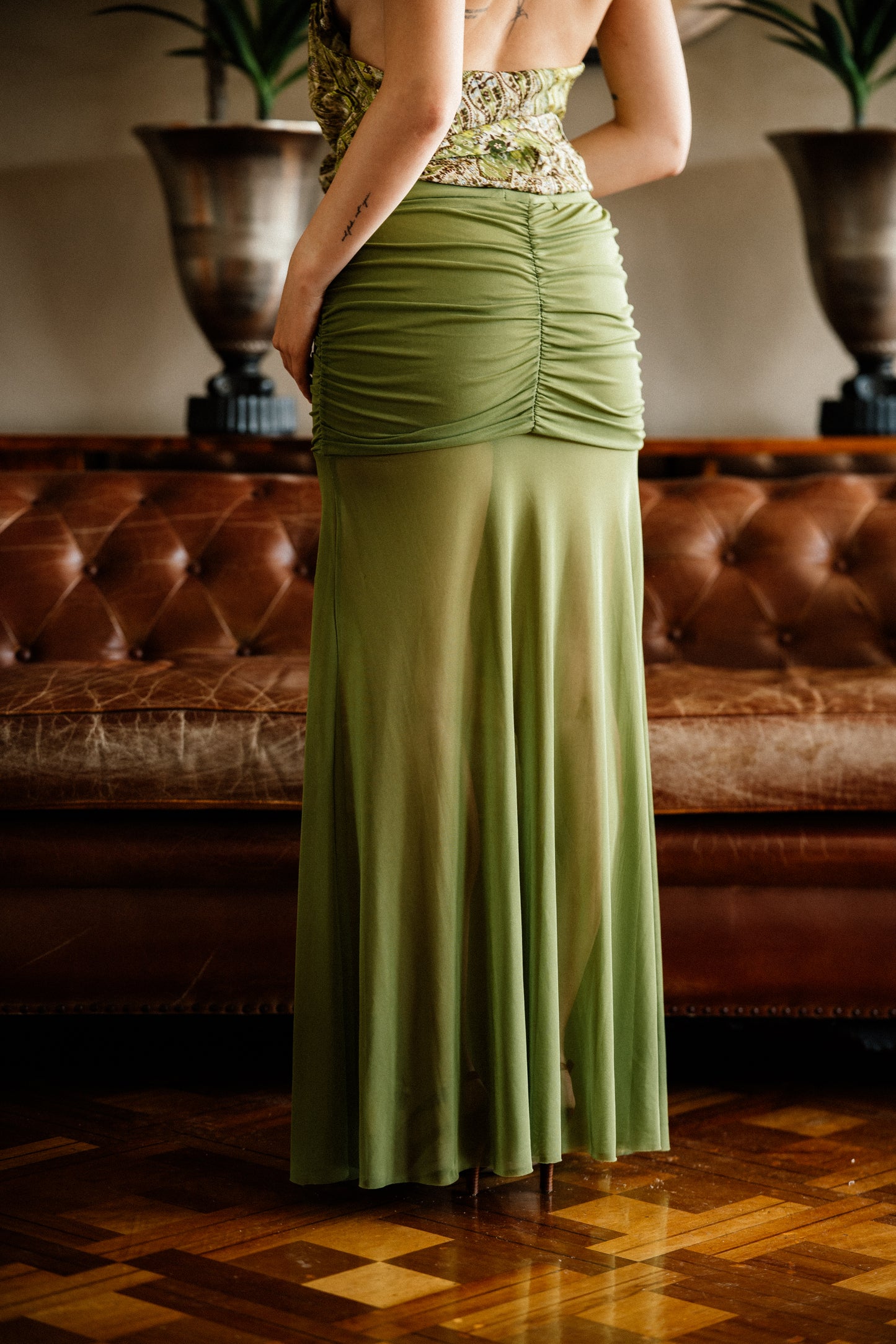 Falda Jupe Pistache.